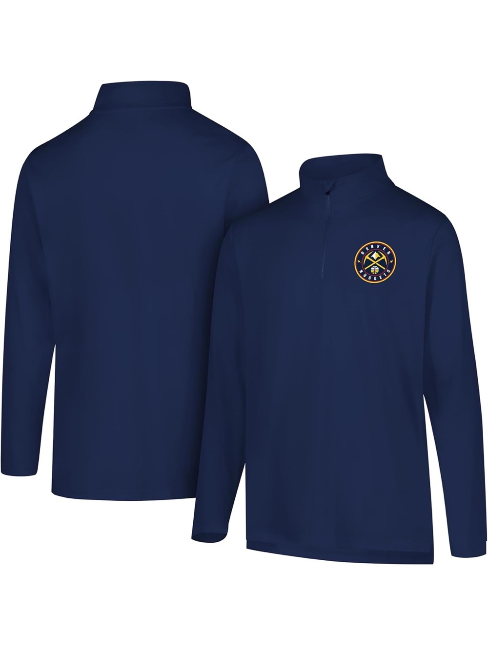 NWT Men’s  Denver Nuggets NBA Navy Quarter-Zip Performance Pullover Medium